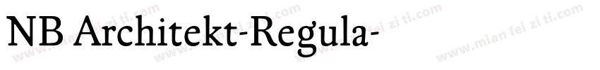 NB Architekt-Regula字体转换